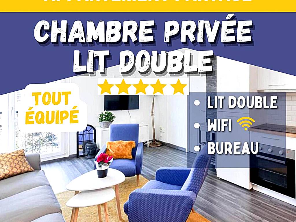 Chambre privée avec lit double