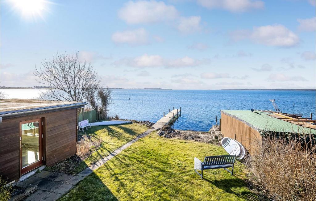 Beach Front Home In Væggerløse With House Sea View